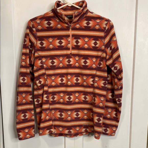 Eddie Bauer - Multicolor Patterned Sweater- half zip medium - Picture 1 of 8